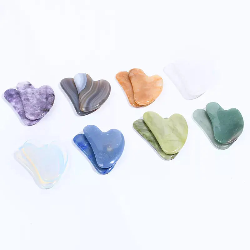 Elegant Skin Natural Jade Gua Sha Facial Massage Tool for Face