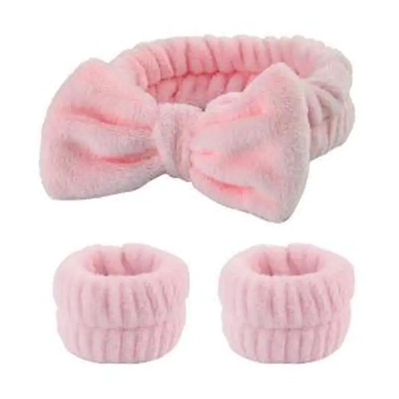 Bliss & Bloom 3 Pcs Spa Wristband & Headband, for Washing Face Skin Care.