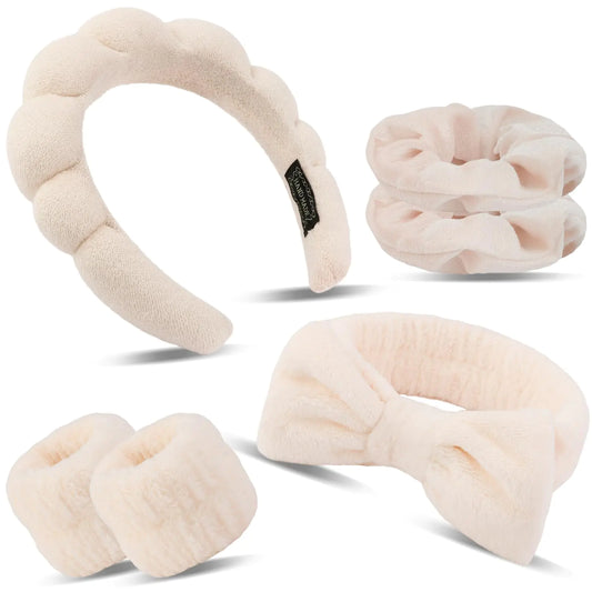 Bliss & Bloom Khaki Spa Headband Set