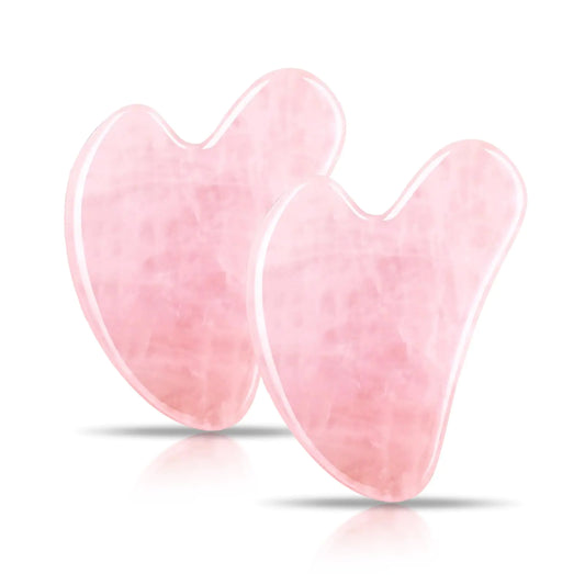 Elegant Skin Rose Quartz Beauty Duo: Gua Sha Facial Tools